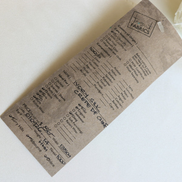 Silk Crepe De Chine Ivory