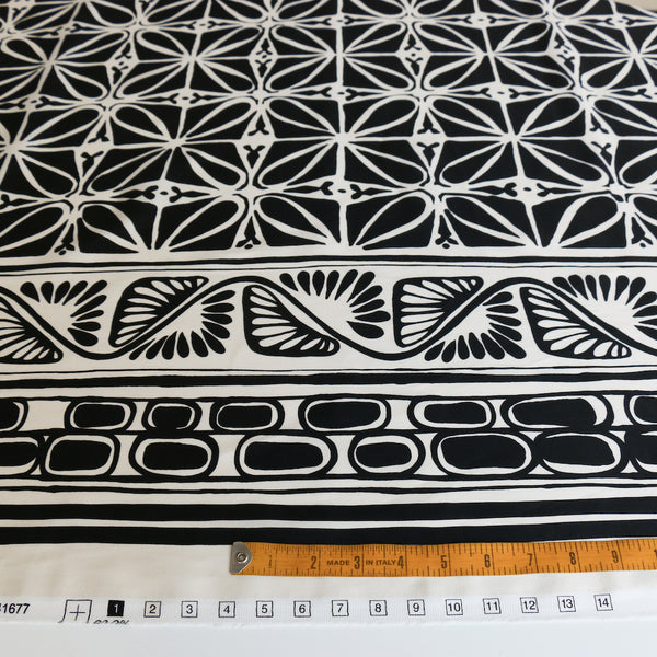 Tiwi Black Border Print Cotton Poplin