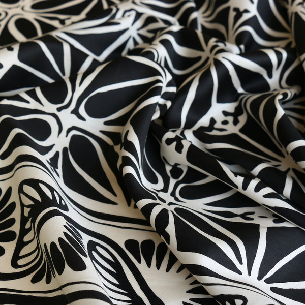 Tiwi Black Border Print Cotton Poplin