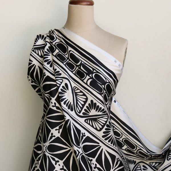 Tiwi Black Border Print Cotton Poplin