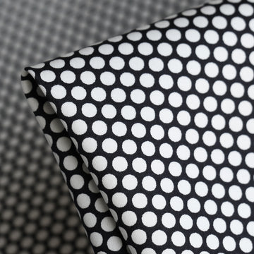 Mini Nero Pois - Stretch Cotton Sateen