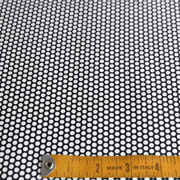 Mini Nero Pois - Stretch Cotton Sateen