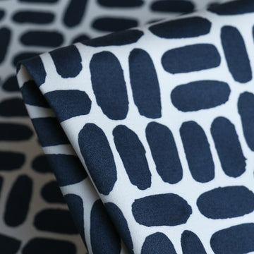 Mazzotto Navy - Stretch Cotton Sateen