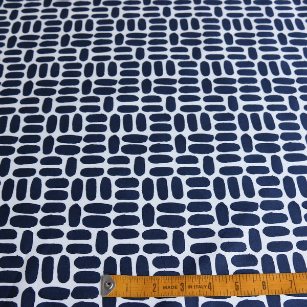 Mazzotto Navy - Stretch Cotton Sateen
