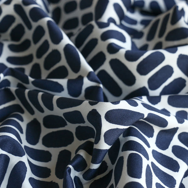 Mazzotto Navy - Stretch Cotton Sateen