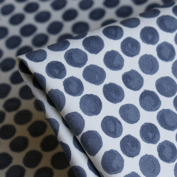 Pois Slate - Stretch Cotton Sateen