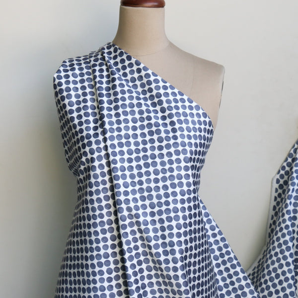 Pois Slate - Stretch Cotton Sateen
