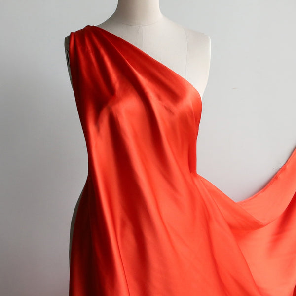 Tangerine Silk Satin - 19mm