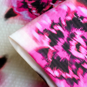 Fiori Nebbiosi Pink Seersucker Cotton