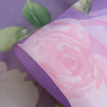 Rosette's On Lilac - Silk Organza