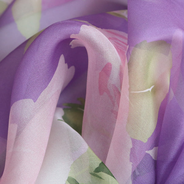 Rosette's On Lilac - Silk Organza