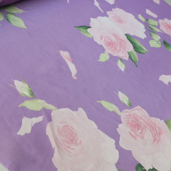 Rosette's On Lilac - Silk Organza