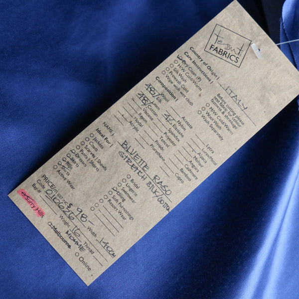 Bluette Raso Stretch Silk Cotton