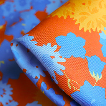 Marigold Blues Cream Silk Twill