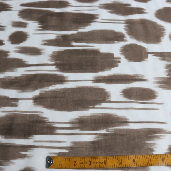 Ikat Taupe Cotton Voile