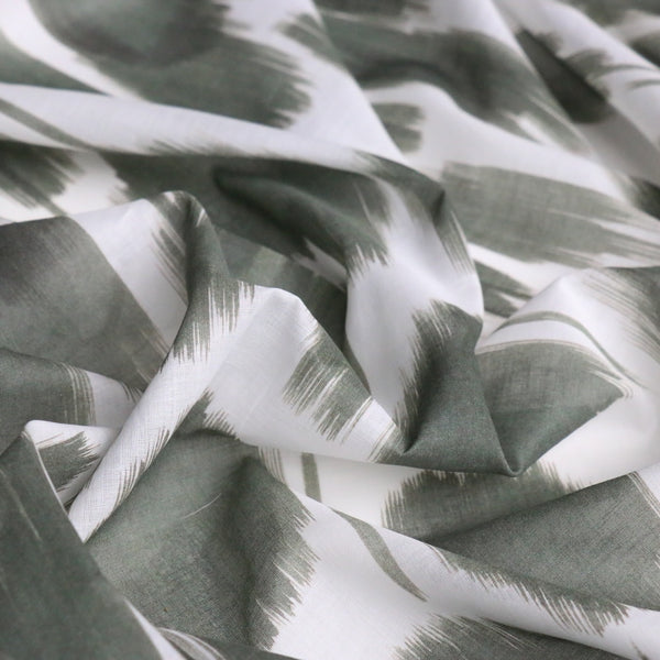 Ikat Sage Cotton Voile
