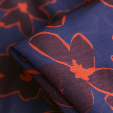 Bruna Floral Silk Cotton Voile