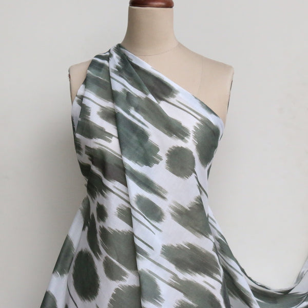 Ikat Sage Cotton Voile