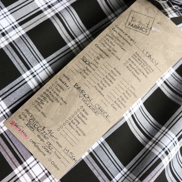Baron Check Viscose
