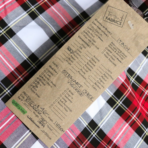Stewart Check Viscose
