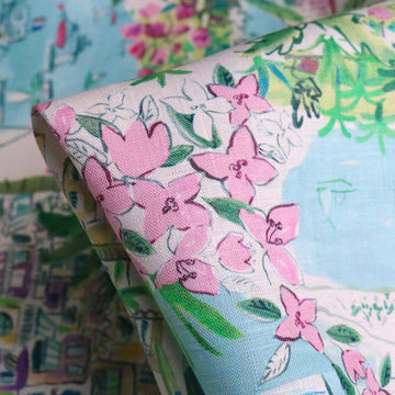 Cape Vista Pink/Aqua Liberty Sycamore Linen