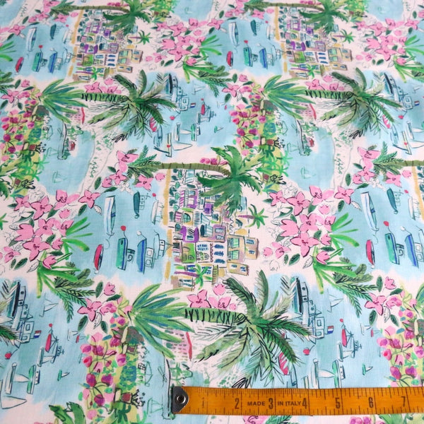 Cape Vista Pink/Aqua Liberty Sycamore Linen