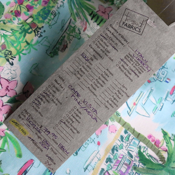 Cape Vista Pink/Aqua Liberty Sycamore Linen