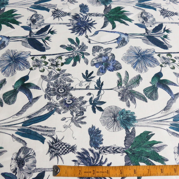 Darwin's Journey Navy/Teal Liberty Sycamore Linen
