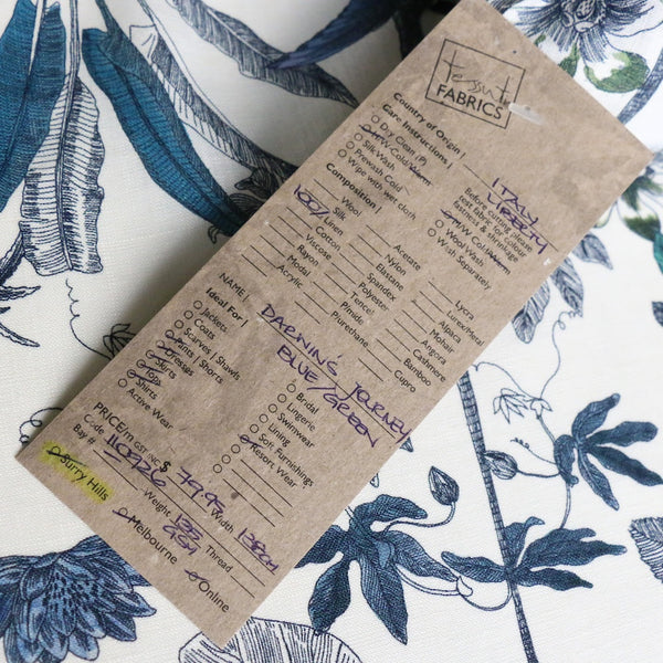 Darwin's Journey Navy/Teal Liberty Sycamore Linen