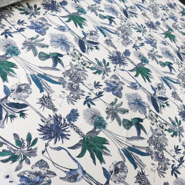Darwin's Journey Navy/Teal Liberty Sycamore Linen