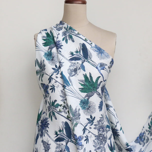 Darwin's Journey Navy/Teal Liberty Sycamore Linen