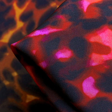 Estella Orange Silk Crepe De Chine