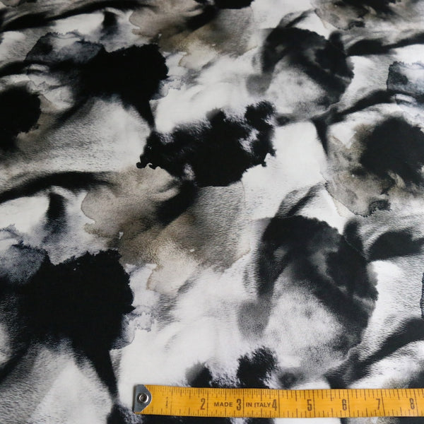 Ink Blossom Silk Satin