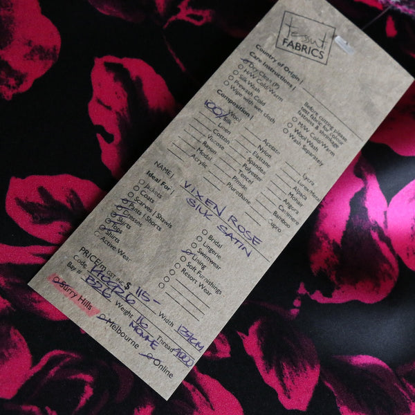 Vixen Rose Silk Satin