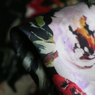 Bouquet Noir Silk Satin