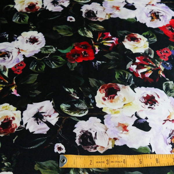 Bouquet Noir Silk Satin