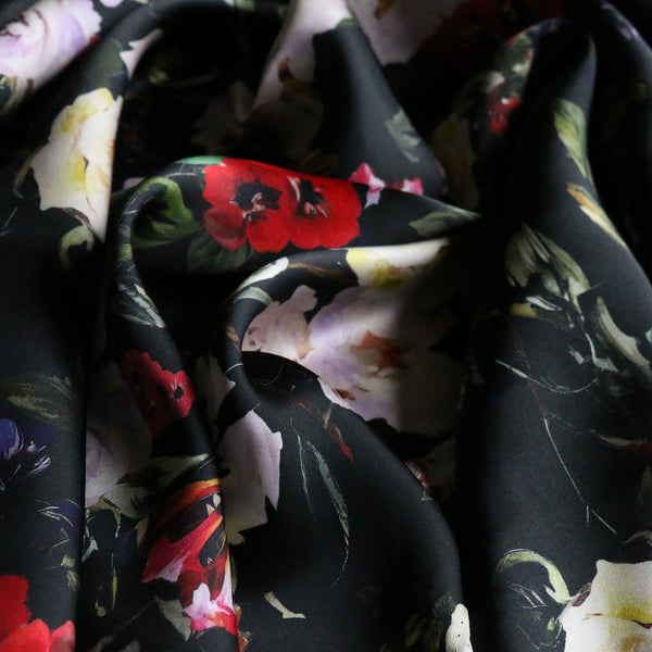 Bouquet Noir Silk Satin