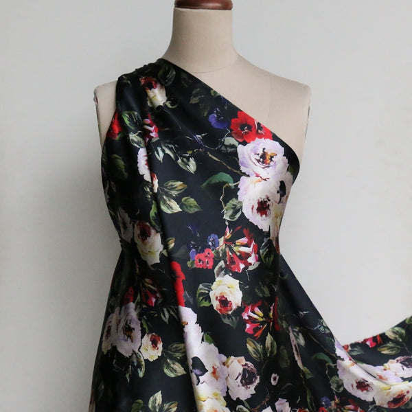 Bouquet Noir Silk Satin