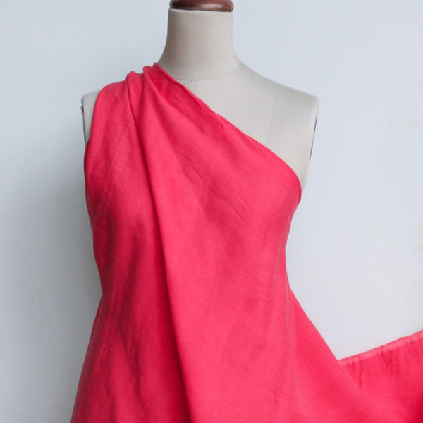Linford Coral Washed Linen