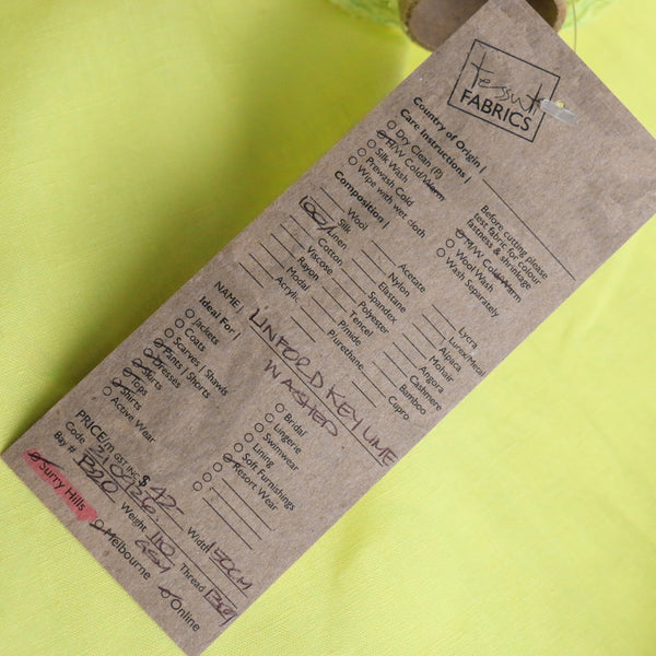 Linford Key Lime Washed Linen