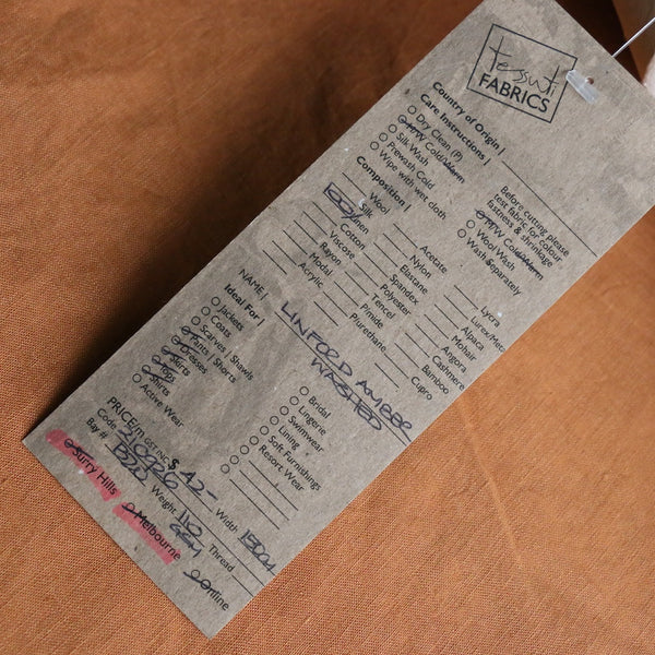 Linford Ambre Washed Linen