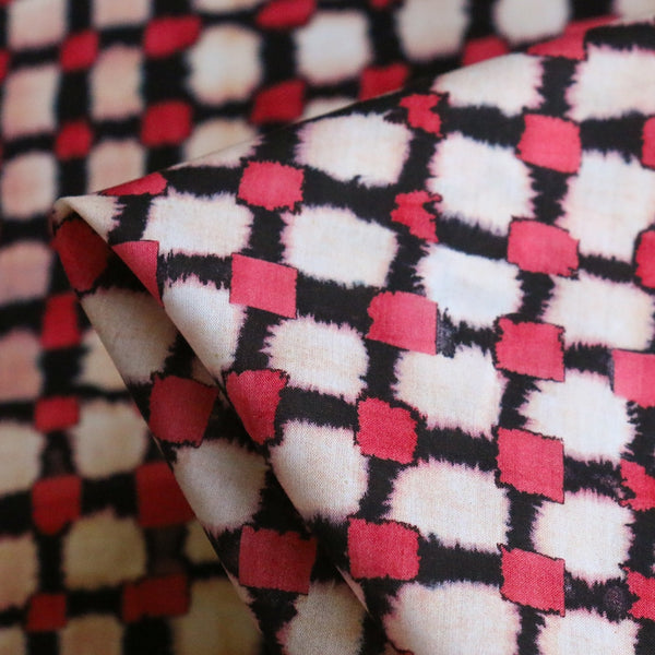Tie Dye Check Red - Liberty Tana Lawn™