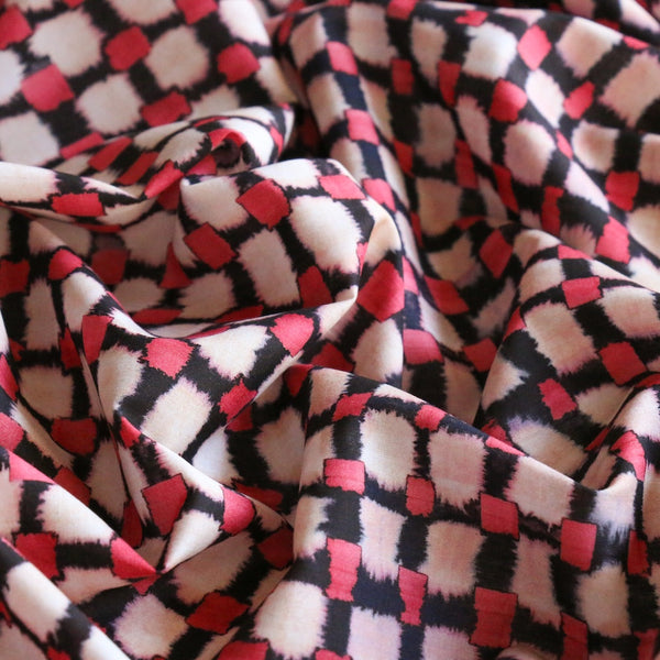 Tie Dye Check Red - Liberty Tana Lawn™