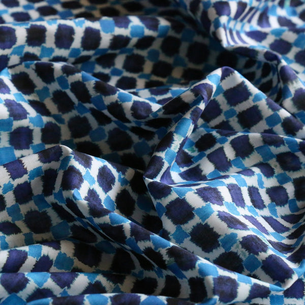 Tie Dye Check Blue - Liberty Tana Lawn™