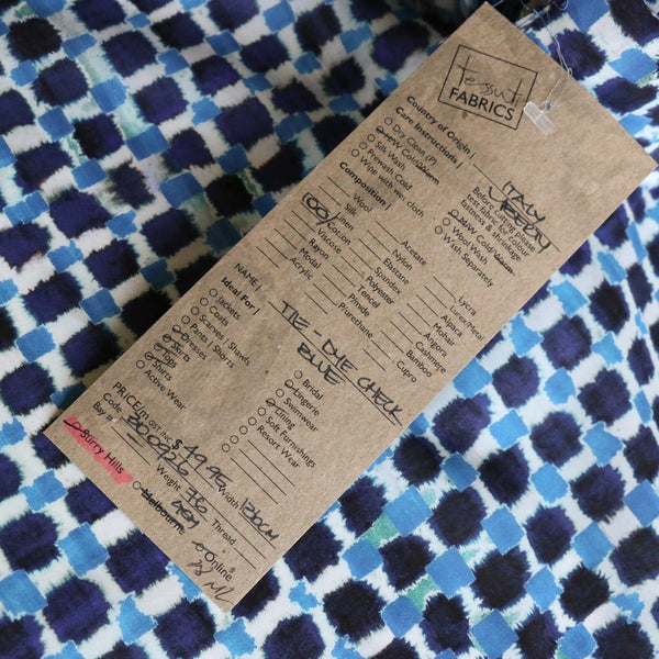 Tie Dye Check Blue - Liberty Tana Lawn™