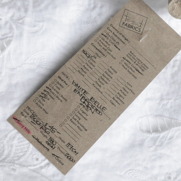 White Belle Embroidered Linen