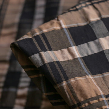 Plaid Seersucker Tan/Black
