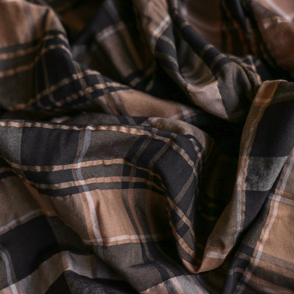 Plaid Seersucker Tan/Black