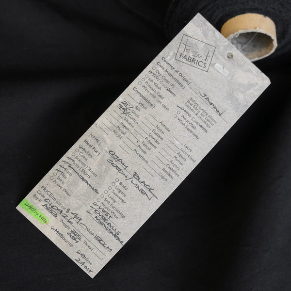 Ojay Black - Cotton/Linen Drill
