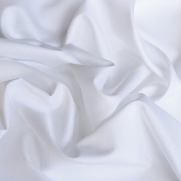 Naki White Cotton Sateen